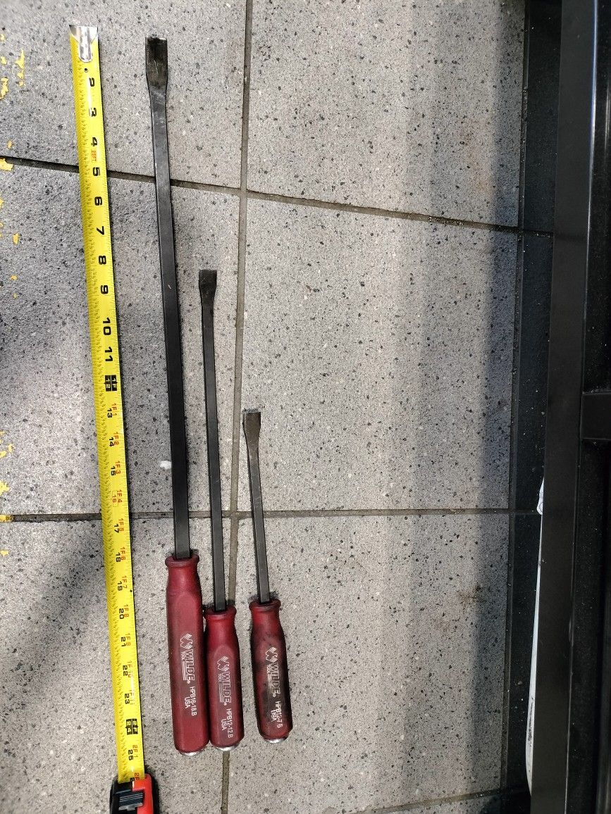 3 Pc Wilde Pry bar Set Made In Usa