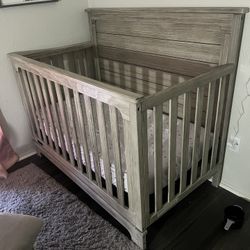 Crib And Dresser W/ Changing Table Top