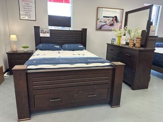 Queen And King Platform Bed - Brown Or Black 
