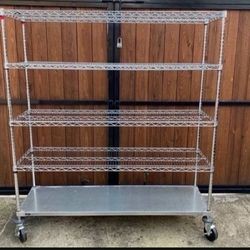 5 TIER WIRE SHELVING UNIT - 60”wide x 18” in- depth x 72" tall