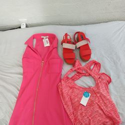 Women's  Heels / sandal  / Zapato Para Mujer  size 6  Women's Dress Size Small / Vestido de mujer Tamaño Small 
