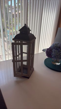 Wood and glass candelabra