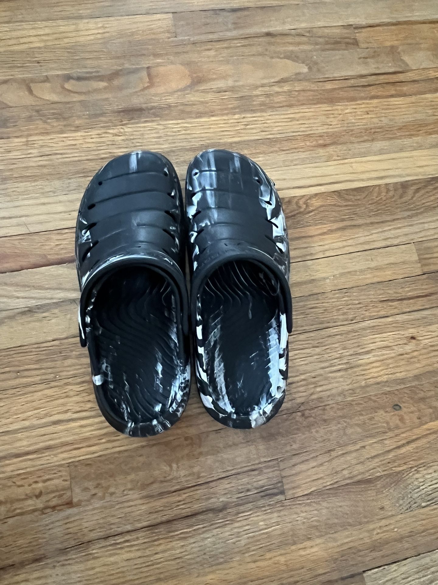 Black And White Tie Dye Crocs