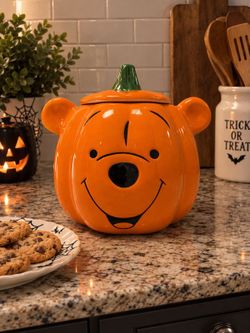 Winnie the Pooh Pumpkin Ceramic Cookie Jar