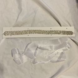David’s Bridal Jewel Sash Belt Ribbon Wedding Bride Accessory / SMALL / Women’s 