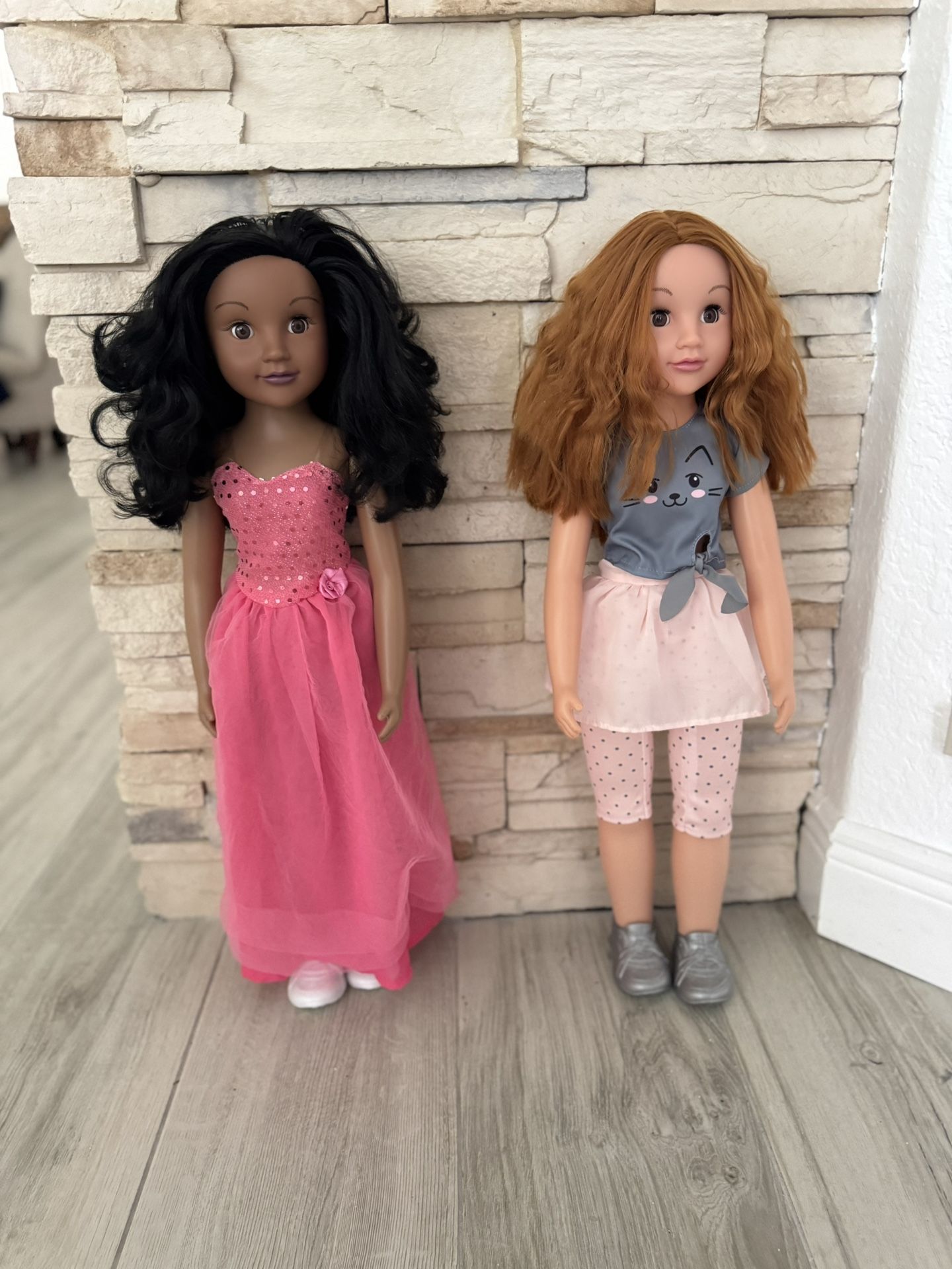 2 Wispy Walker Dolls