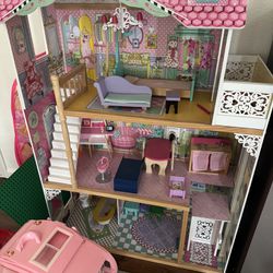 Girls Doll House And Kitchen