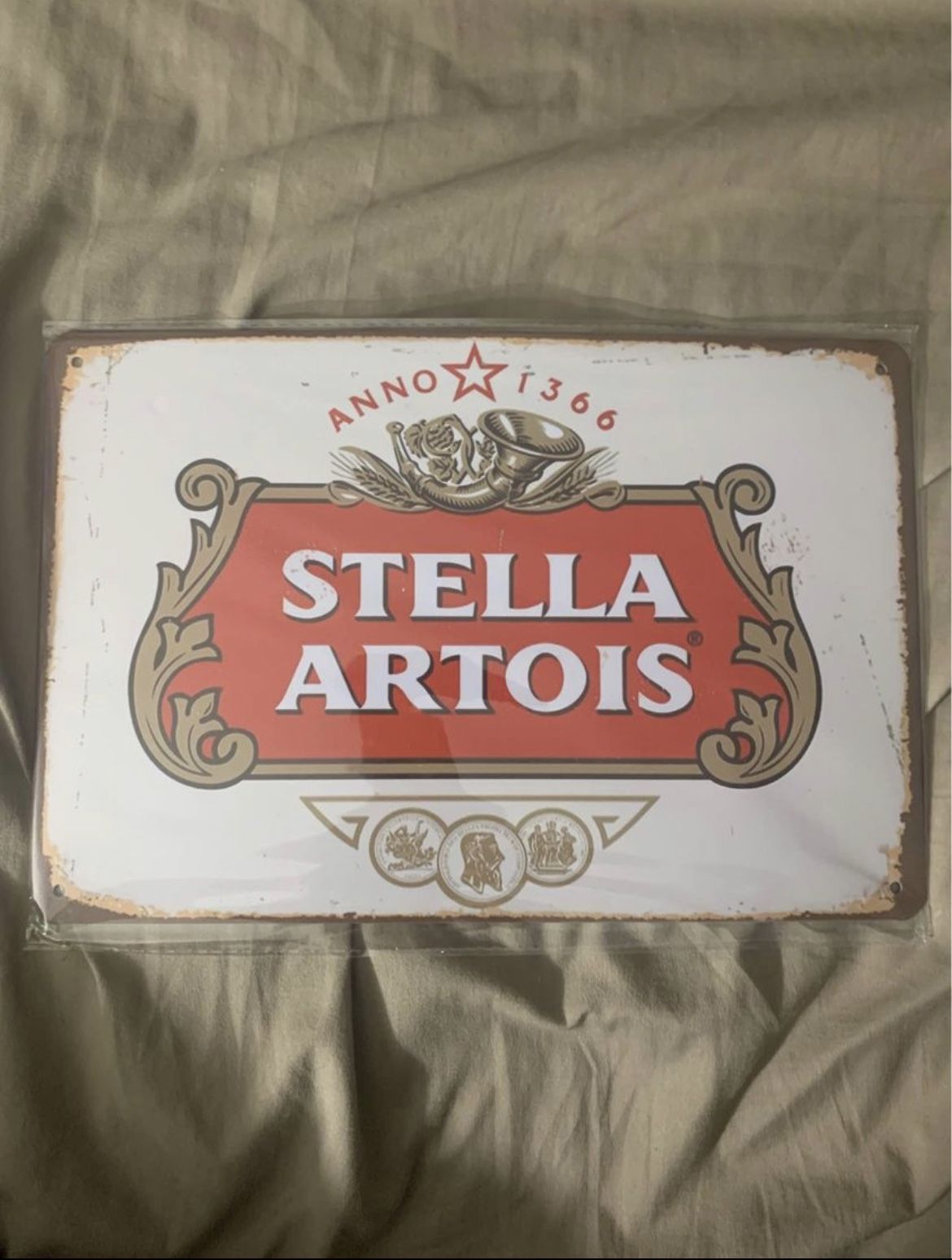 Stella Artois Beer Metal Bar Sign