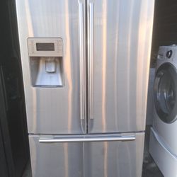 🥶$160 Samsung 3-Door Stainless Steel Refrigerator Works Great 🥶90-Day Warranty 🥶Pick Up Only (Bessemer)🥶Free Stainless Steel Ice-Maker Line 🥶