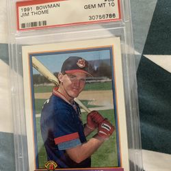 PSA 10  Jim Thome Rookie Card (HOF) RARE.