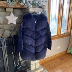 Beautiful fur vest with jacket Size M-L $450 or best offer .