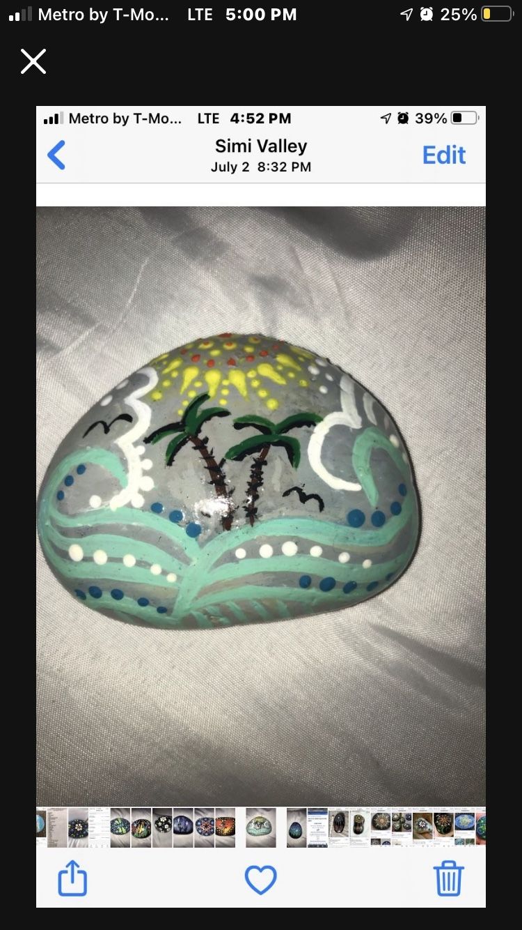 Hand Painted Beach Rock