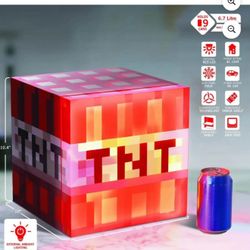 Minecraft TNT Square Thermoelectric Mini Fridge, 10.4" x10" X10", , 6.7L
