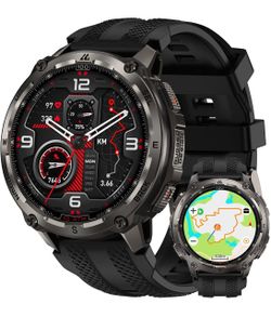 KOSPET Tank T4 Smart Watch, GPS & Offline Maps, 10 ATM & IP69K Waterproof 1.43" AMOLED Rugged Military-Grade Smartwatch, 180+ Sport Modes, 15-Day Batt