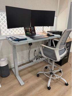 Standing desk and Chair