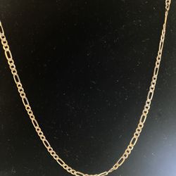 14 karat white gold Figaro chain 3.9 MM