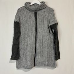 Sueter Women’s Colorblock Turtleneck Sweater Dark Grey Size XL NWOT