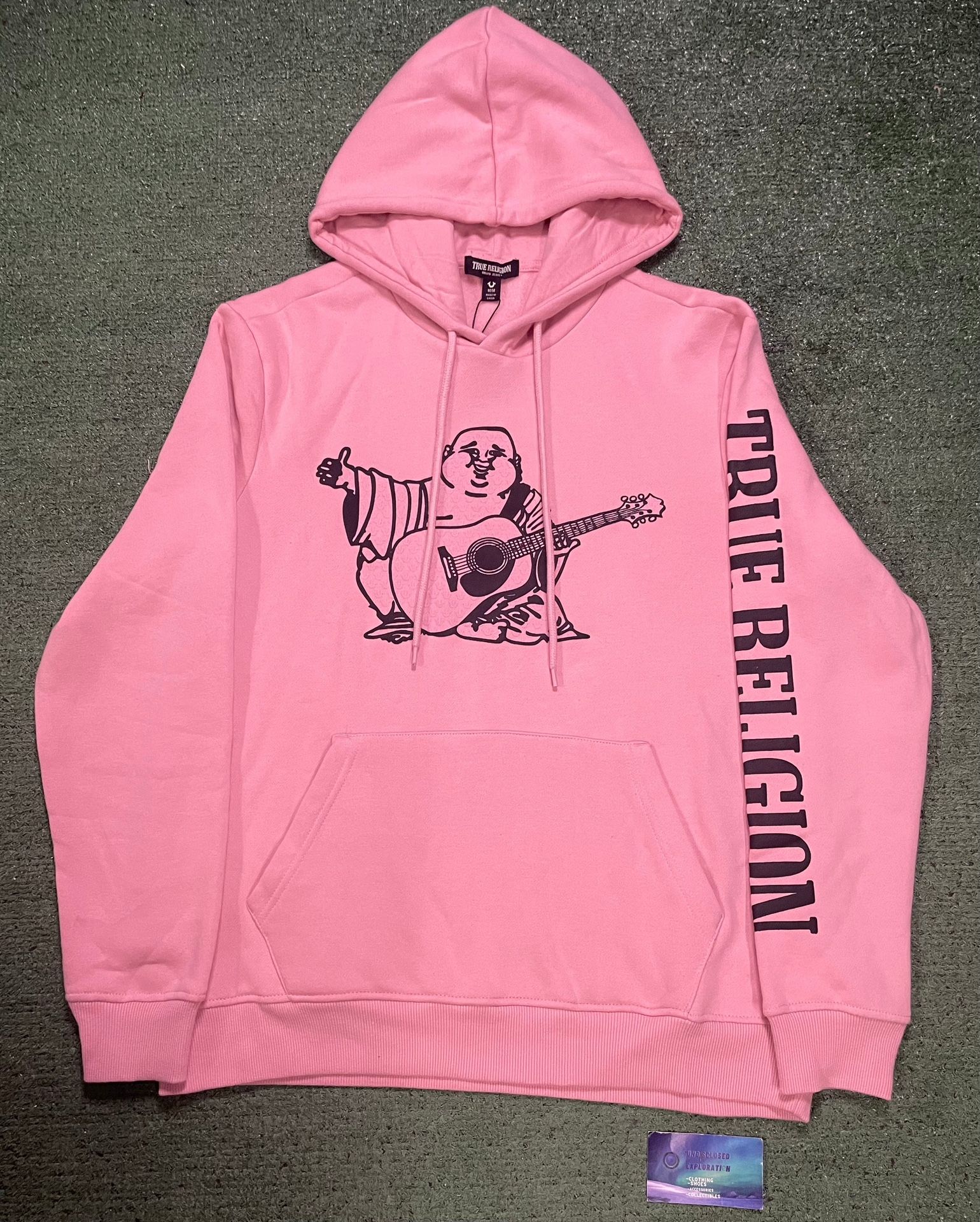 True Religion pink Buddha hoodie