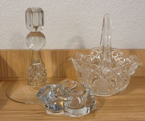 Clear Glass Lot of 3