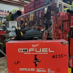 MILWAUKEE M18 MUD MIXER FUEL BRUSHLESS $235