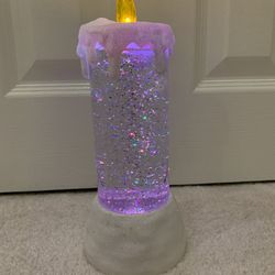 9” Tall Glitter Candle