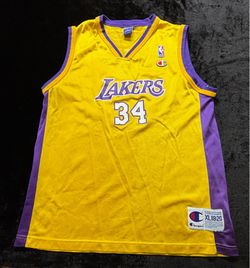 Boy XL Vintage Champion Los Angeles Lakers Shaquille O'Neal #34 Jersey