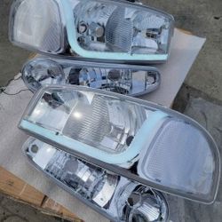 01-06 Sierra Yukon Denali LED Headlights Luces Micas Calaveras Headlamps
