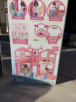 Barbie Hearth & Hand Townhouse Playset with 3 Levels & 40+ Pieces Including Furniture & Accessories 