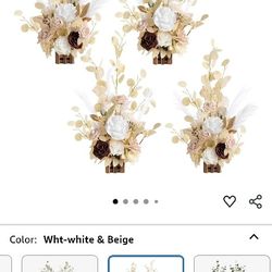 Cream Floral Arrangements (4 Pack)