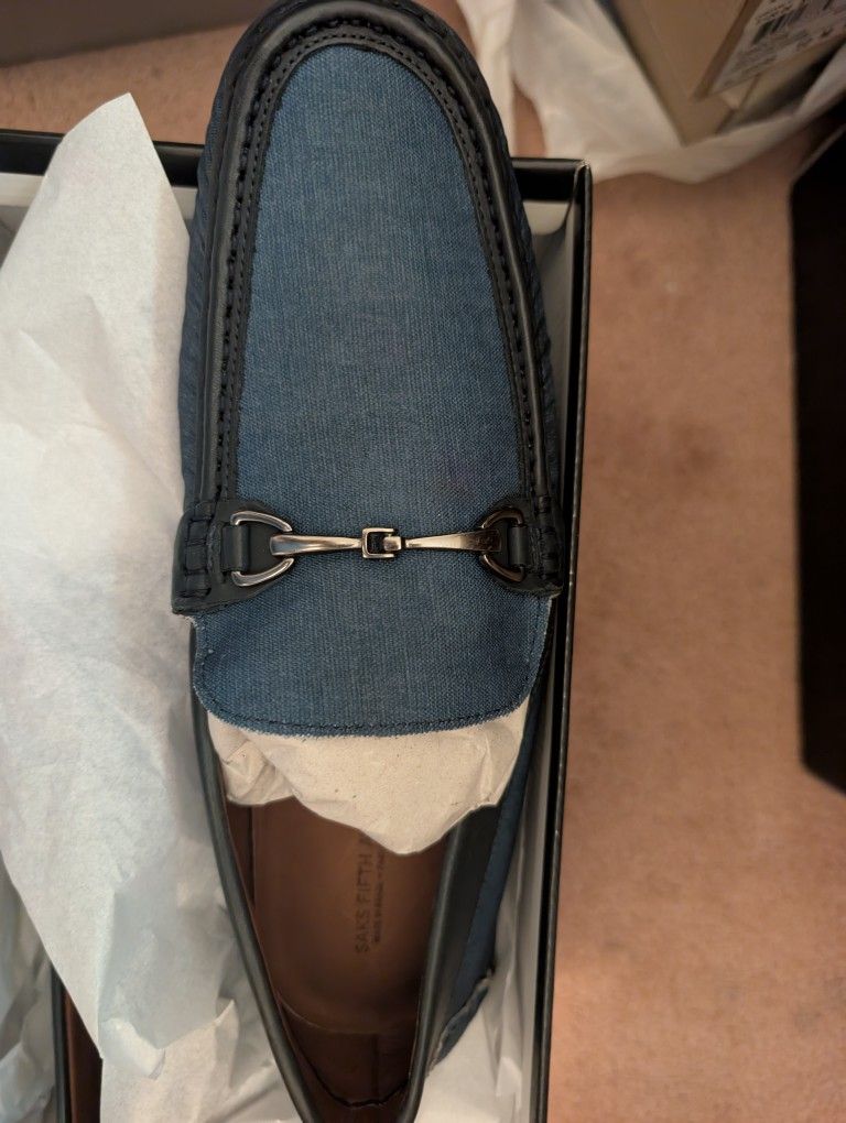 Saks Fifth Avenue Denim Loafer Size 10.5