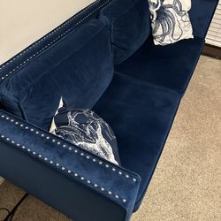 Blue Velvet Couch