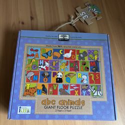  ABC Animals - Giant Floor Puzzle - 2’ x 3’ - Green Start - Green Start - 35 pcs