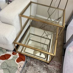 West Elm Gold Side table