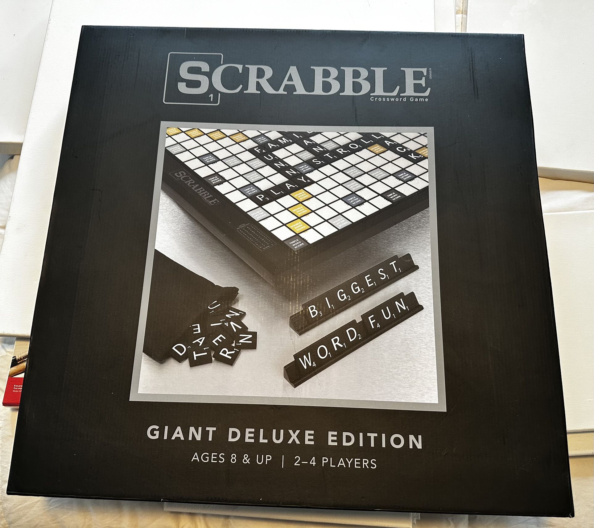 Scrabble Deluxe Edition – 2-4 Players, Ages 8+