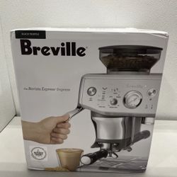 Breville the barista espresso with 15 bars of pressure milk frother integrated grinder floor model 
