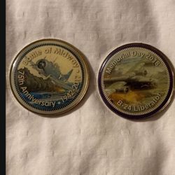 2017 And 2018 Air Force Commemorative Enameled Token
