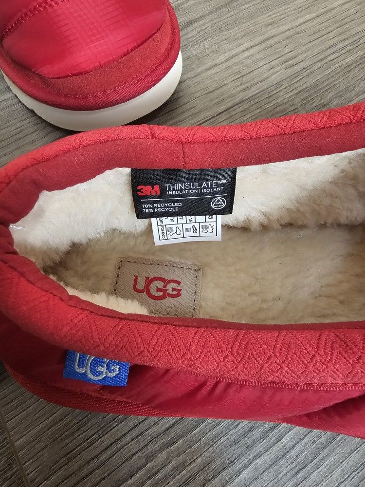 UGG Tasman LTA Insulated Red Slippers Mens Size 9