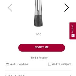 LG AeroTower Air Purifying Fan [AAFA Certified] True HEPA Air Purifiers + Tower Fan for Baby & Pets UVnano LED Air Purifier for Home & Large Rooms Up 