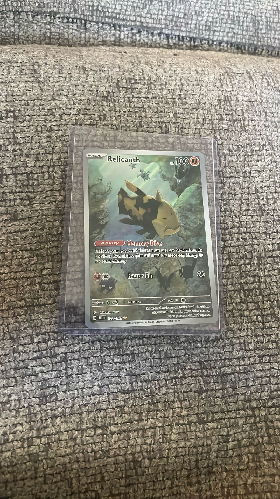 Relicanth Full Graphic Pokémon Card