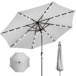 Outdoor Solar Patio Umbrella w/ Push Button Tilt, Crank Lift - 7.5ft

Brand New 