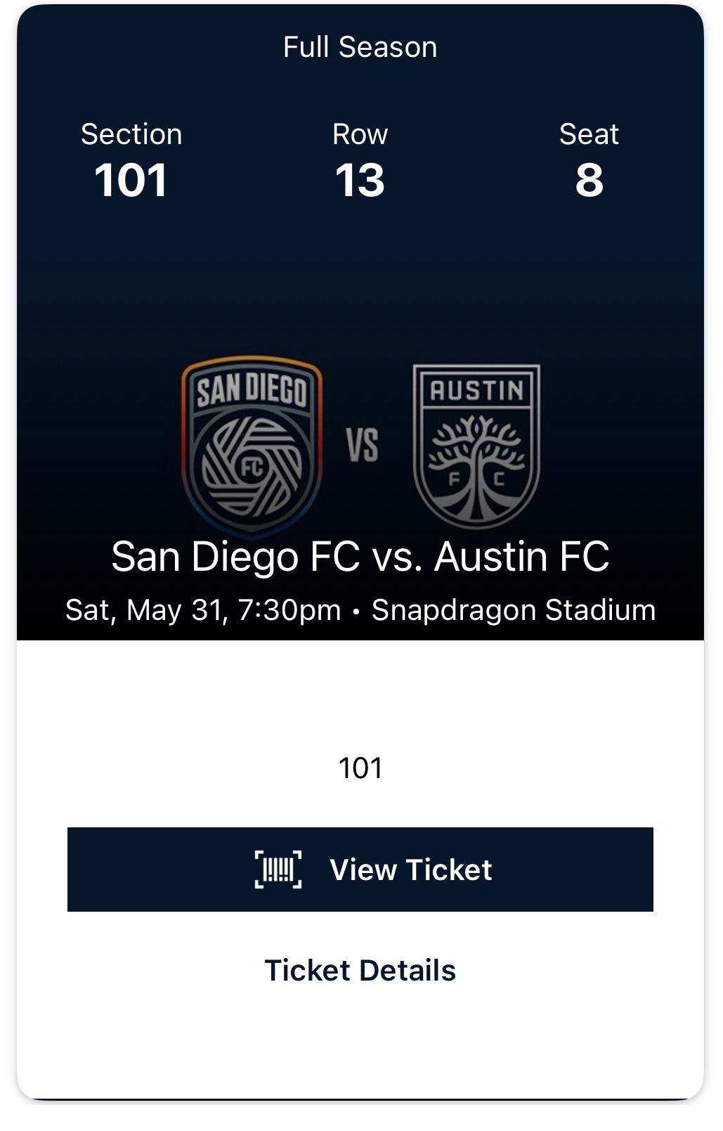 San Diego FC V Austin FC
