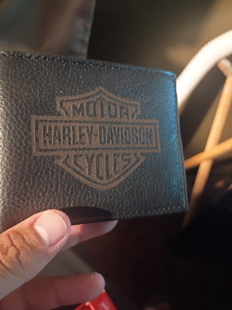 Harley-Davidson Black Leather Wallet Men