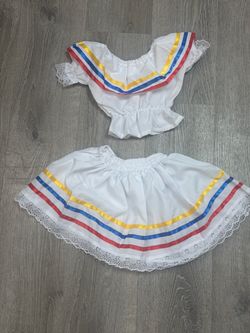 Girls Traditional Folk Dance Costume Set