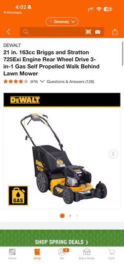 DEWALT 21 in. 163cc Briggs and Stratton 725Exi Engine Rear Wheel Drive 3-in-1 Gas Self Propelled Walk Behind Lawn Mower