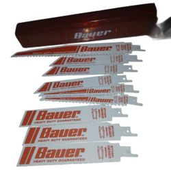 Bauer Bi-Metal Reciprocating Saw Blade Set, 9-piece