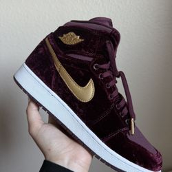 Air Jordan 1 Heiress GG ‘VELVET’ Red ⚜️