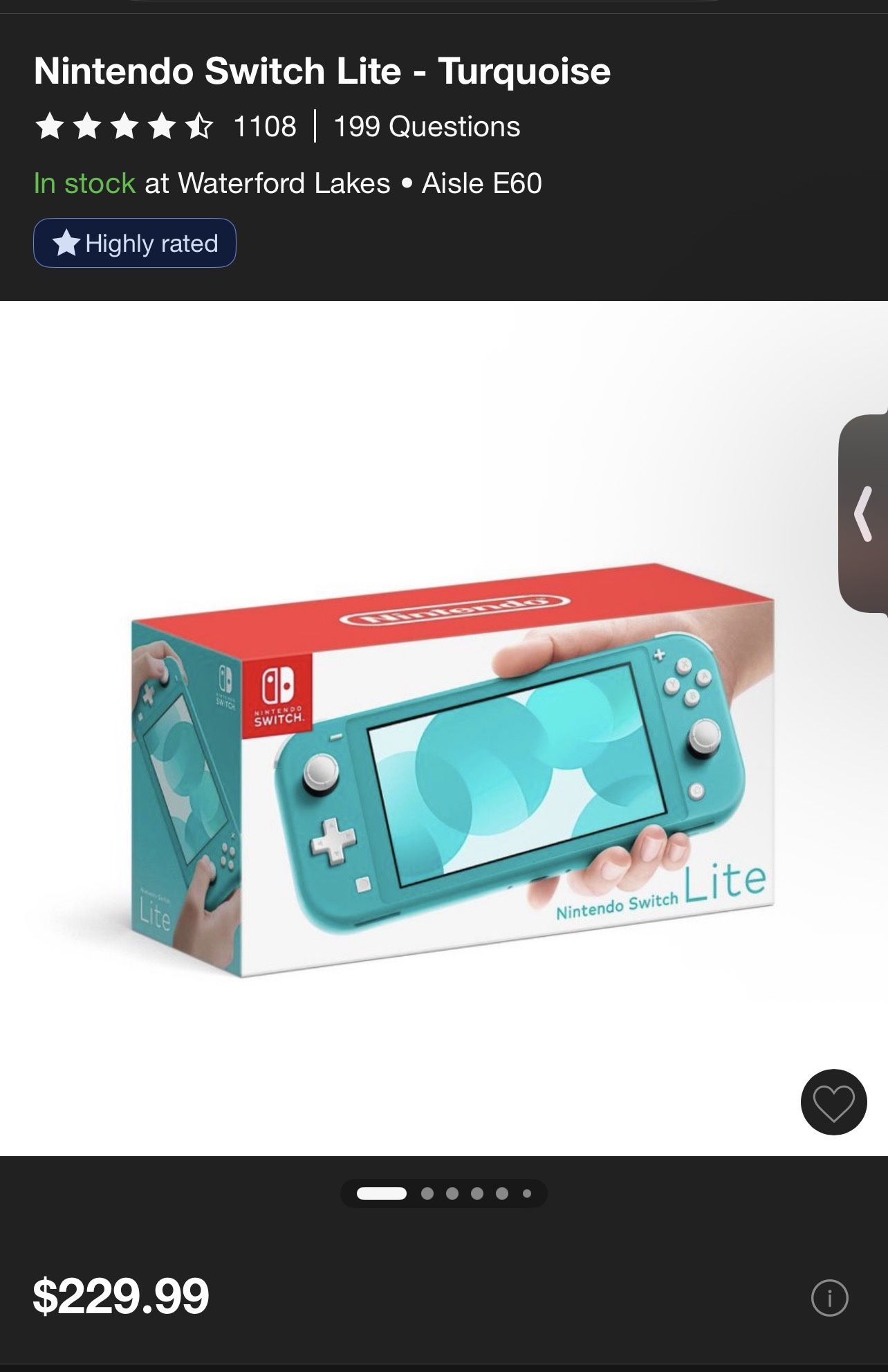 Nintendo Switch Lite - Turquoise