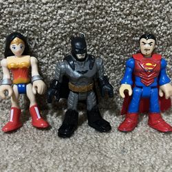 Imaginext DC Comics Armor Batman Wonder Woman Superman lot of 3 Figures