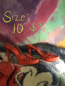 Hot Pink Strappy Stilettos - Size 10