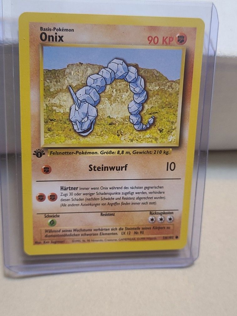 Onix 1999 Pokemon TCG Base Set Unlimited #56 - 1999 - US